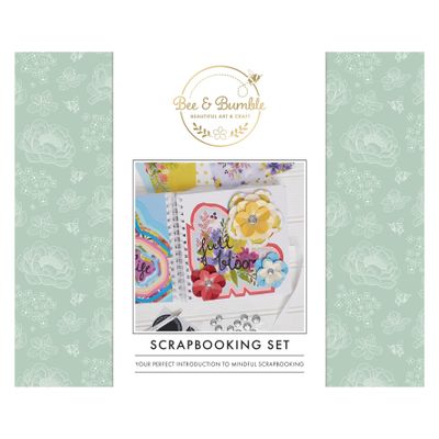 Bee & Bumble Crowded Florals Scrapbooking Set, Photo Album, Bullet Journal, Notebook for Ideas & Storing Memories, Decorative