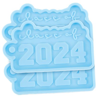 NUOBESTY 3pcs Silicone Keychain Pendant Mold for Graduation Crafts Flexible and Molds for Key Charms for Bag and Backpack Pendants Great Craft Enthusiasts