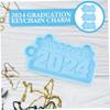 NUOBESTY 3pcs Silicone Keychain Pendant Mold for Graduation Crafts Flexible and Molds for Key Charms for Bag and Backpack Pendants Great Craft Enthusiasts view 4