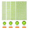 MECCANIXITY 1792 Pcs 4 Sheets Green Rhinestone Stickers 3/4/5/6 mm Self Adhesive Rhinestones Gems for DIY Decoration Craft Face Eye Nails Hair Make Up view 3