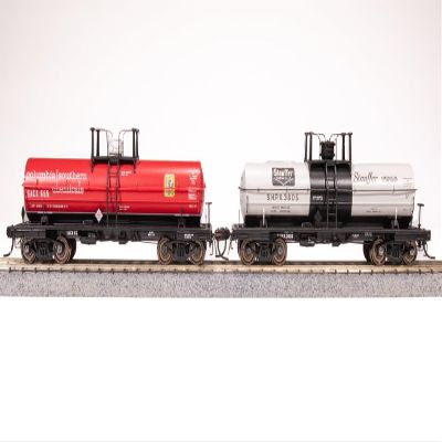 Broadway Limited 7670 6000 Gallon Tank, 1960's Variety 2-Pack B, (Columbia Southern, Stauffer Chemical) HO Scale
