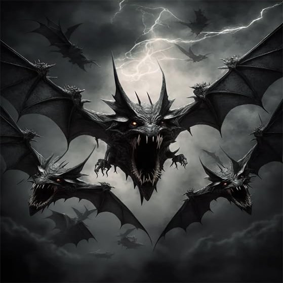 Directo Diamond Painting Kits for Adults,Ominous Scary Flying Monster 5D DIY Diamond Art Kits Full Drill Diamond for Gift Wall Decor Gem Arts Fantastic Animals 8 * 12inch