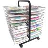 THEGA Art Drying Rack for Classroom - Sided Wire Drying Shelf, 26-Layer Back to Back Double Sided Removable Shelves, Sturdy Paint Drying Rack with Lockable Wheels, Space Saving Rack view 1