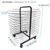 THEGA Art Drying Rack for Classroom - Sided Wire Drying Shelf, 26-Layer Back to Back Double Sided Removable Shelves, Sturdy Paint Drying Rack with Lockable Wheels, Space Saving Rack view 2