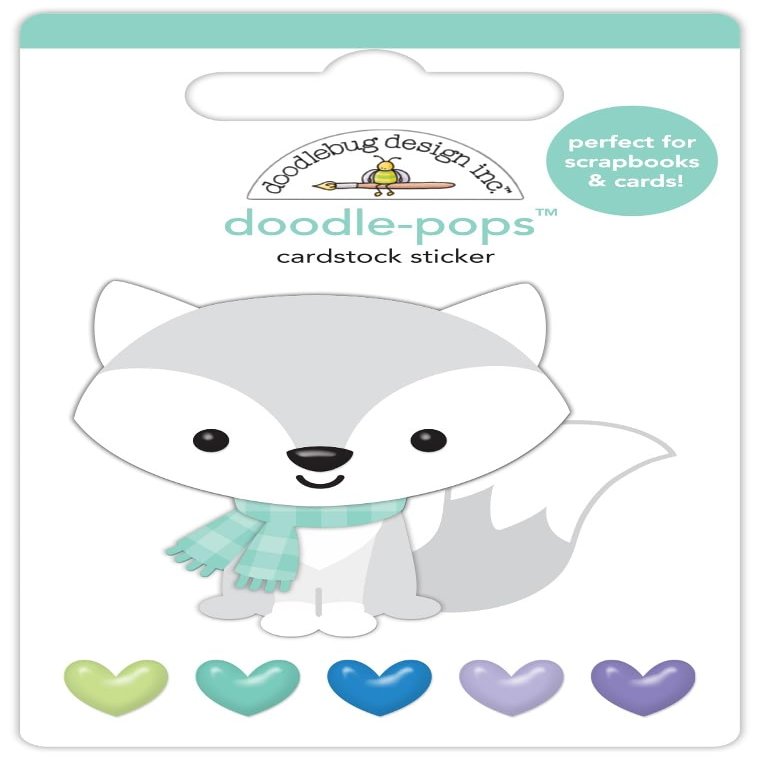 Doodlebug Doodle-Pops 3D Sticker-Frosty Fox