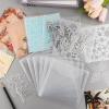 Briartw 90 Pack Storage Envelopes,Clear 6.4x6.4 Resealable Plastic Envelopes Pockets for Cutting Dies Stencil Crafts Organizer Holder,Storage Bag for Clear Stamp,Die Cuts,Scrapbook Paper,Photos view 4
