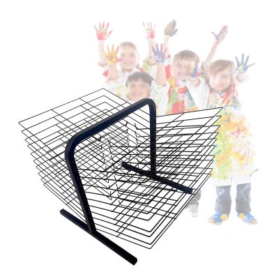 Sided Wire Drying Shelf - Drying Rack, 20 Removable Shelves, Efficient And Organized Drying Rack Art For Students' Masterpieces, Sturdy Paint Drying Rack With Lockable Wheels ( Color : A , Size : 20 f