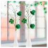 Pack of 2 Saint Patrick's Day Glitter Shamrock Leprechaun Hat Stems - Green Sparkle St. Paddy's Day Decoration for Irish Floral Arrangements and Decorations (37 Inches High) view 1