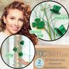 Pack of 2 Saint Patrick's Day Glitter Shamrock Leprechaun Hat Stems - Green Sparkle St. Paddy's Day Decoration for Irish Floral Arrangements and Decorations (37 Inches High) view 2