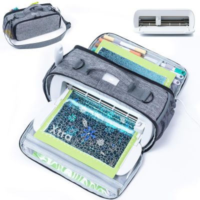IMAGINING Carrying Case for Cricutt Joy Xtra, Joy Extra Carrying Bag with Pockets for Cricutt Accessories and Tools, Front and Back Side Full Open
