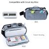 IMAGINING Carrying Case for Cricutt Joy Xtra, Joy Extra Carrying Bag with Pockets for Cricutt Accessories and Tools, Front and Back Side Full Open view 2