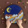 3D DIY Yarn Painting Pin String Nail String Art Kit Moon Luna Sea Mountian Winding Lines Drawing with Frame Room Deco (Color : 5 Size : 40x40cm) (2 40x40cm) view 2