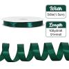 TONIFUL 5/8 Inch x 100yds Christmas Green Satin Ribbon Thin Solid Frabic Ribbons for Sewing, Craft, Bows Making, Gift Wrapping, Invitation Cards, Wedding Party Valentine's Decor view 2
