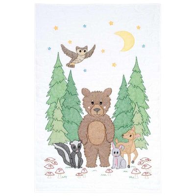 Woodland Bear Crib Quilt Top