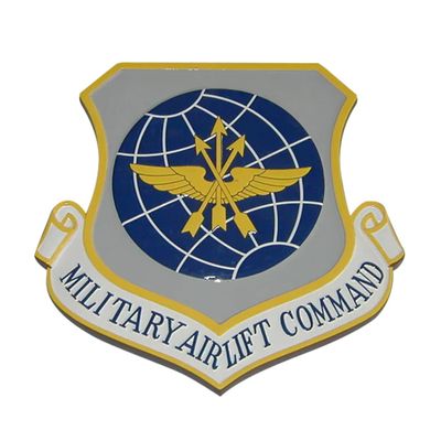 Scalecraft Military Airlift Command MAC Seal 14" Mahogany Wood Plaque