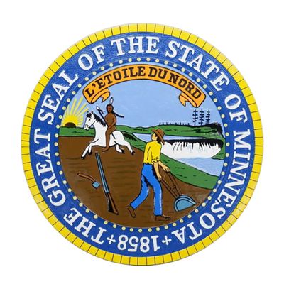 Scalecraft Minnesota State Seal 14" Mahogany Wood Plaque