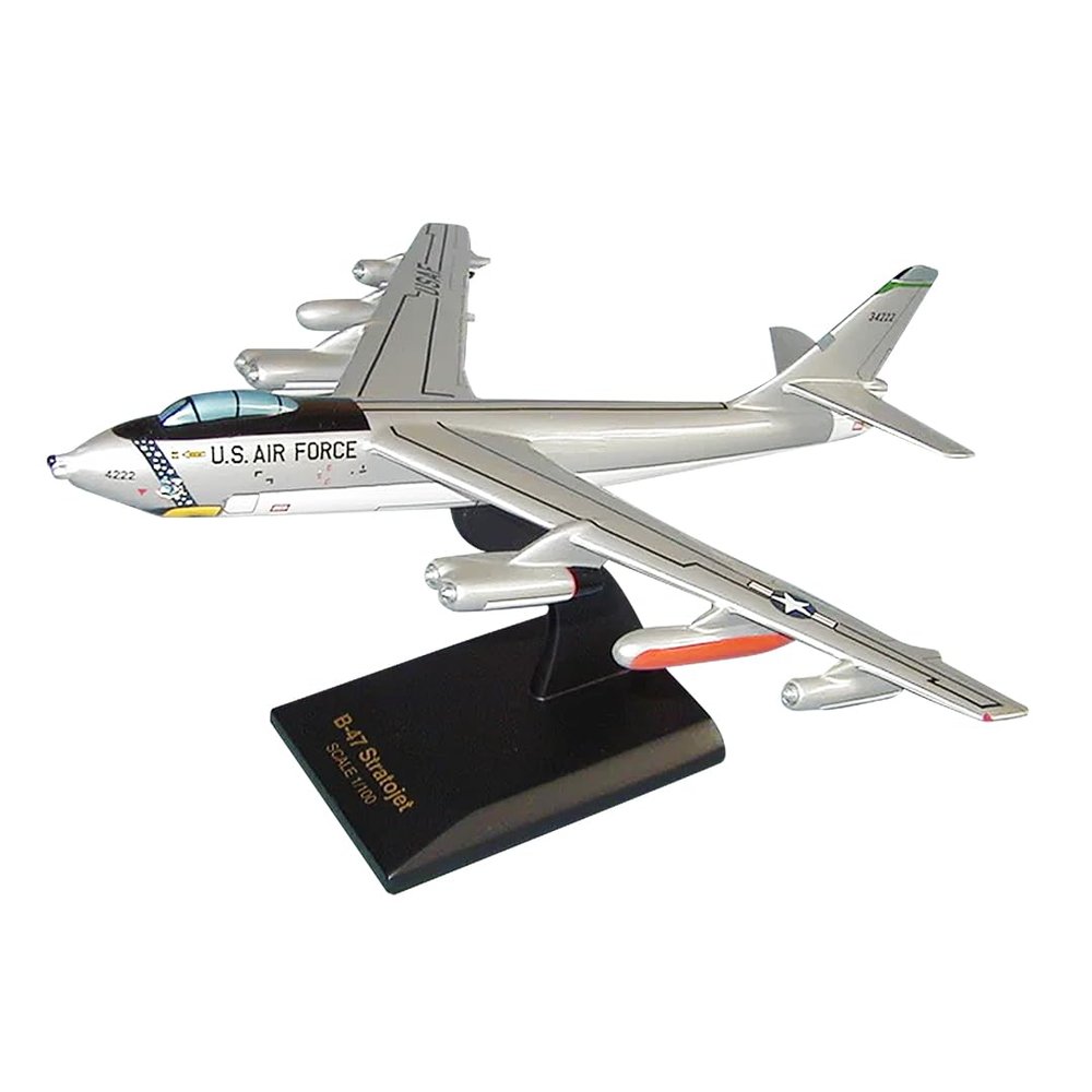 Boeing B-47 Stratojet USAF Air Force Bomber Aircraft Desktop Display Airplane Model Scale 1/100