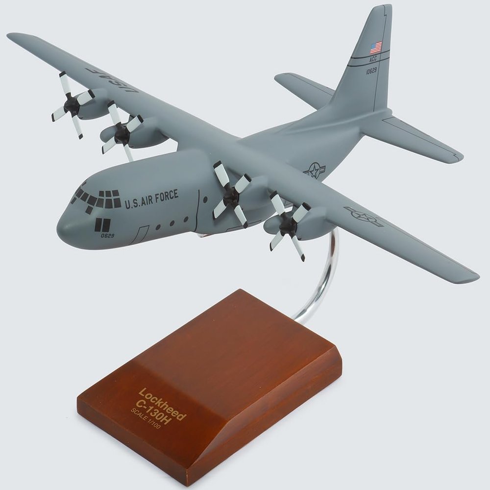 C-130 C130 Hercules USAF Air Force Cargo Plane Desktop diplay Airplane Model Scale 1/100