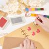 OLYCRAFT Duck Wooden Rubber Stamp 1 Inch Square Wooden Stamps with Handle 32mm/1.3 Inch Thick Vintage Rubber Stamps Small Mini Stamp for Scrapbooking Card Making Planner DIY Craft view 3
