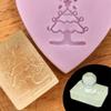 JAGTRADE Acrylic Transparent Soap Stamp Christmas Theme Pattern Soaps Embossing Stamp Hnadmade Soaps Making Tools Accessories, 5x4 cm, With Handle view 3
