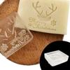 JAGTRADE Acrylic Transparent Soap Stamp Christmas Theme Pattern Soaps Embossing Stamp Hnadmade Soaps Making Tools Accessories, 5x4 cm, With Handle view 4