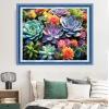 Dimxvean Stamped Cross Stitch Kits,Cross Stitch Kits for Adults Beginners,Embroidery Kits Full Range of Cross Stitch Stamped Kits Needlepoint Kits Cross Stitch Patterns-Succulent Plants 16x20 inch view 2