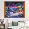 Dimxvean Stamped Cross Stitch Kits,Cross Stitch Kits for Adults Beginners,Embroidery Kits Full Range of Cross Stitch Stamped Kits Needlepoint Kits Cross Stitch Patterns-Aurora Elk 16x20 inch view 2