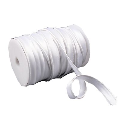 LYRACCES 1/2 Inch Satin bias Tape with Lip Cotton Fabric Cord Edge Rope Ribbon Upholstery Sewing Piping Trims Pack of 87yards (White #11)