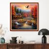 Dimxvean Stamped Cross Stitch Kits,Cross Stitch Kits for Adults Beginners,Embroidery Kits Full Range of Cross Stitch Stamped Kits Needlepoint Kits Cross Stitch Patterns-Night View Lake 18x18 inch view 2