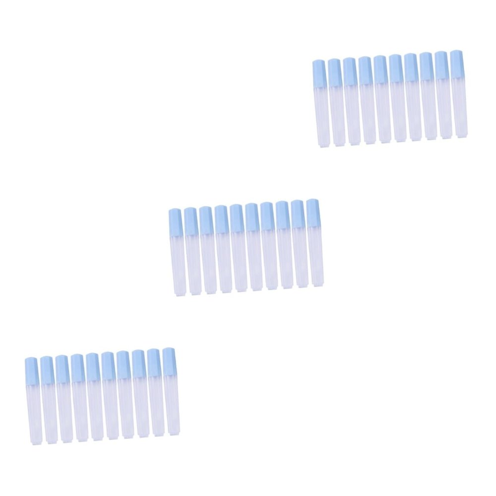 STOBOK 30pcs Material Needle Holder Tube Container Cap Sealed Needle Storage Organizer for Sewing Crochets Knits