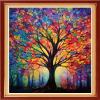 Dimxvean Stamped Cross Stitch Kits,Cross Stitch Kits for Adults Beginners,Embroidery Kits Full Range of Cross Stitch Stamped Kits Needlepoint Kits Cross Stitch Patterns-Night Light Tree 16x20 inch view 1
