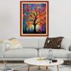 Dimxvean Stamped Cross Stitch Kits,Cross Stitch Kits for Adults Beginners,Embroidery Kits Full Range of Cross Stitch Stamped Kits Needlepoint Kits Cross Stitch Patterns-Night Light Tree 16x20 inch view 2