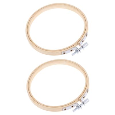STOBOK 2pcs Embroidery Hoop Circle Frame for Craft Cross Needlework for Beginners Decoration Projects
