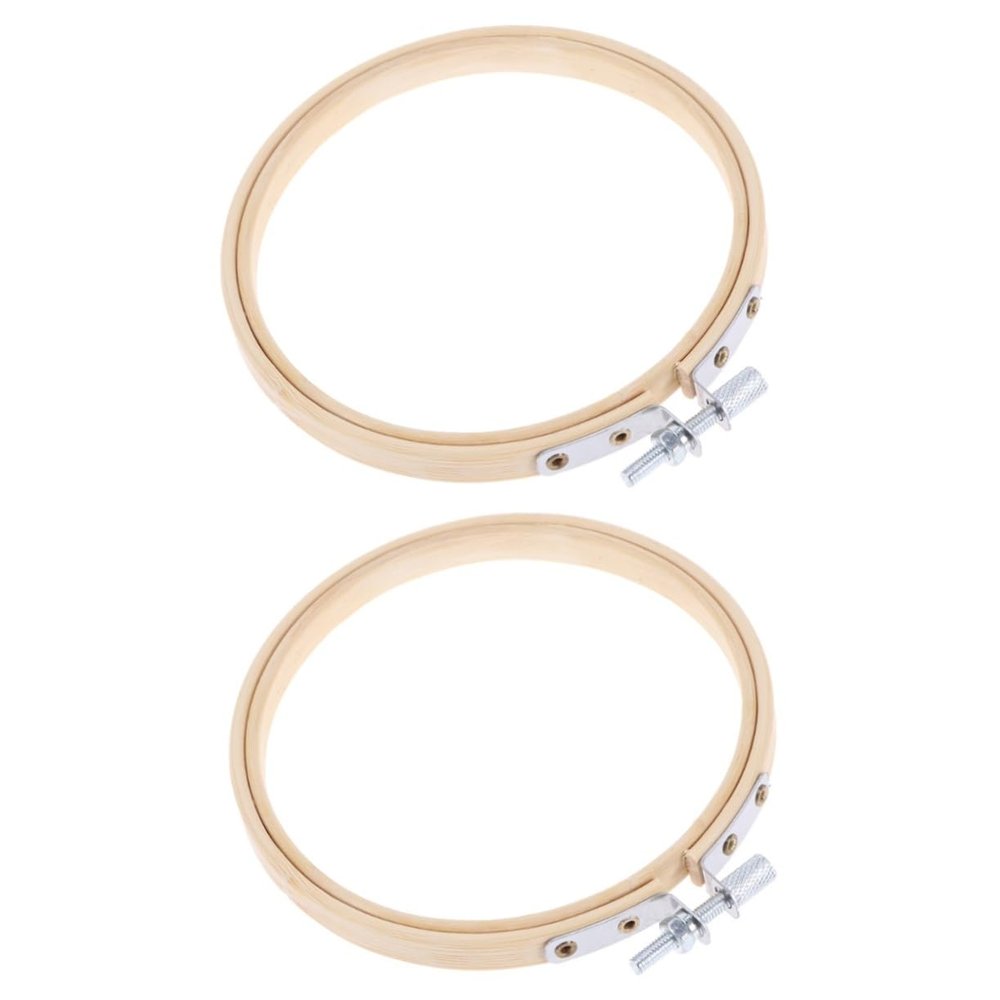 STOBOK 2pcs Embroidery Hoop Circle Frame for Craft Cross Needlework for Beginners Decoration Projects