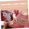 Tofficu 2sets Wooden Tapestry Weaving Tools Needles Smooth Handcraft Weaving Shuttle for Knitting Wall Hangings Scarves view 3