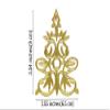 10 Pcs Gold Flower Patches Iron On Embroidery Celtic Custom Patch Sew On Applique for Arts Crafts DIY Decor Jeans Jackets Clothing Bags Backpack (2.55x3.54 Inches) view 3