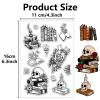CRASPIRE Book Clear Stamps Skull Grimoire Rose Candle Reusable Postmark Transparent Silicone Stamp Seals for Journaling Card Making Decor DIY Scrapbooking Supplies Album Decoration view 2