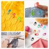 Hayodo Stitch Markers 10 Colors Knitting Crochet Locking 60/160/240Pcs Stitch Needle Clip Counter with 3 Plastic Needle Randomly and 1 Knitting Crochet Loop Ring (Multicolor-160 pcs) view 2