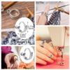 Hayodo Stitch Markers 10 Colors Knitting Crochet Locking 60/160/240Pcs Stitch Needle Clip Counter with 3 Plastic Needle Randomly and 1 Knitting Crochet Loop Ring (Multicolor-160 pcs) view 4