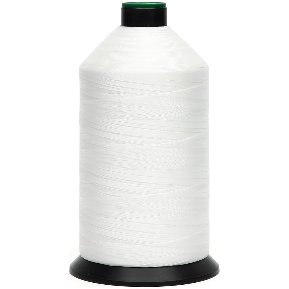 HILOHILO Extra Strong Bonded Nylon Thread #69 Tex70 16 OZ, 6000yds, Versatile Stitching Solution for Leather, Upholstery, Canvas Repair and More (White)