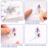 WANDIC 12 Sheets Rub On Transfer Stickers Purple Flower Decals Waterproof Decals for Journal Album, Furniture, Craft, DIY Scrapbooking view 3