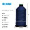 HILOHILO Extra Strong Bonded Nylon Thread #138 Tex135 16 OZ, 3000yds, Versatile Stitching Solution for Leather, Upholstery, Canvas Repair and More (Royal Blue) view 2