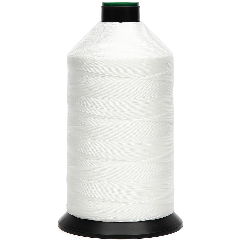 HILOHILO Extra Strong Bonded Nylon Thread #138 Tex135 16 OZ, 3000yds, Versatile Stitching Solution for Leather, Upholstery, Canvas Repair and More (White)