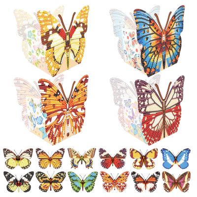 ARTopet 4Pcs DIY Diamond Art Painting Storage Box Large Capacity Organizer Desktop Flowerpot Diamond Art Box 12Pcs Easter Hanging Ornaments Decorative Stickers Assembly Set for Home Decor