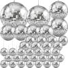 The Dreidel Company Mirror Disco Ball 36-Pack Variety, Silver Hanging Ball with Attached String for Ring, Reflects Light, Fun Party Home Bands Decorations, Party Favor (72-Pack Variety) view 1
