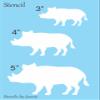 Stencils by Joanie Warthog Wild Boar Pig Animal Shape + Free Template DIY Signs view 2