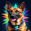 Directo 5D DIY Cosmic Diamond Painting Kits,Embroidery Belgian Malinois Round Full Drill Diamond Art Kits,Belgian Malinois Crystal Gem Arts Painting Craft Home Wall Decor 12x16inch view 1