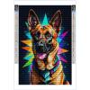 Directo 5D DIY Cosmic Diamond Painting Kits,Embroidery Belgian Malinois Round Full Drill Diamond Art Kits,Belgian Malinois Crystal Gem Arts Painting Craft Home Wall Decor 12x16inch view 2