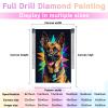 Directo 5D DIY Cosmic Diamond Painting Kits,Embroidery Belgian Malinois Round Full Drill Diamond Art Kits,Belgian Malinois Crystal Gem Arts Painting Craft Home Wall Decor 12x16inch view 4