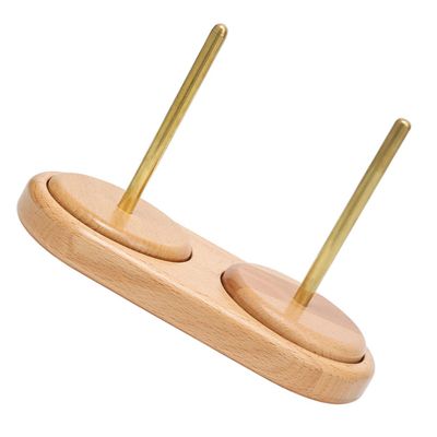 NUOBESTY Wood Yarn Holder Portable Thread Storage Stand for Embroidery and Knitting Spool Organizer Stable Base for Easy Use at